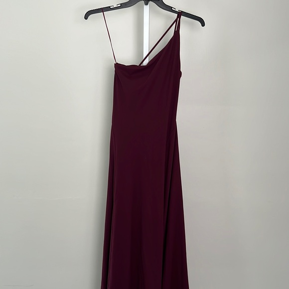 Susana Monaco One Shoulder String Maxi Dress in Port - Picture 2 of 8